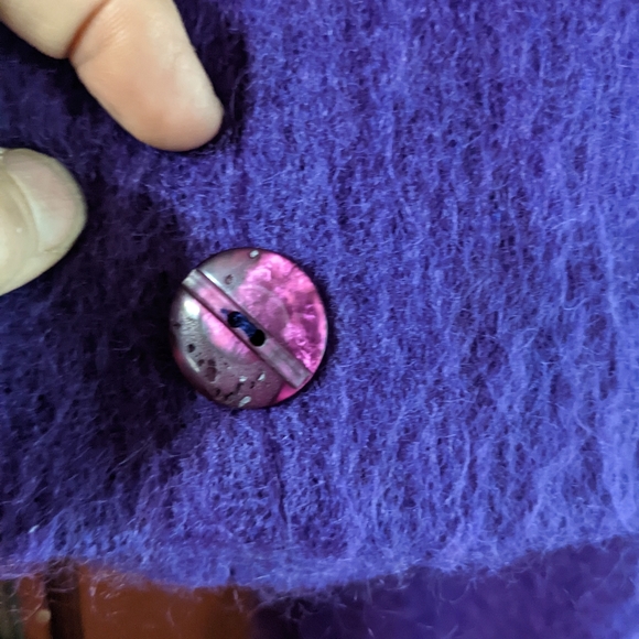 Vintage Elegant Fashions purple mohair/wool blend coat - Picture 8 of 14